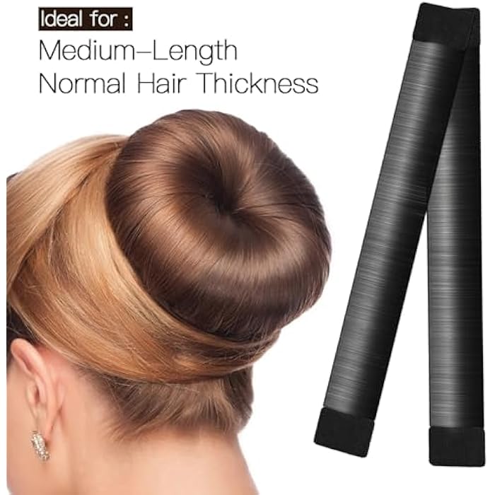 Hair Bun Maker 3 PCS- Donut Bun Maker DIY French Twist Hair Fold Wrap Snap - Easy Bun Hair Tool - Shaper Bun Hair Tool -Ballet Bun for Women and Kids - Image 3